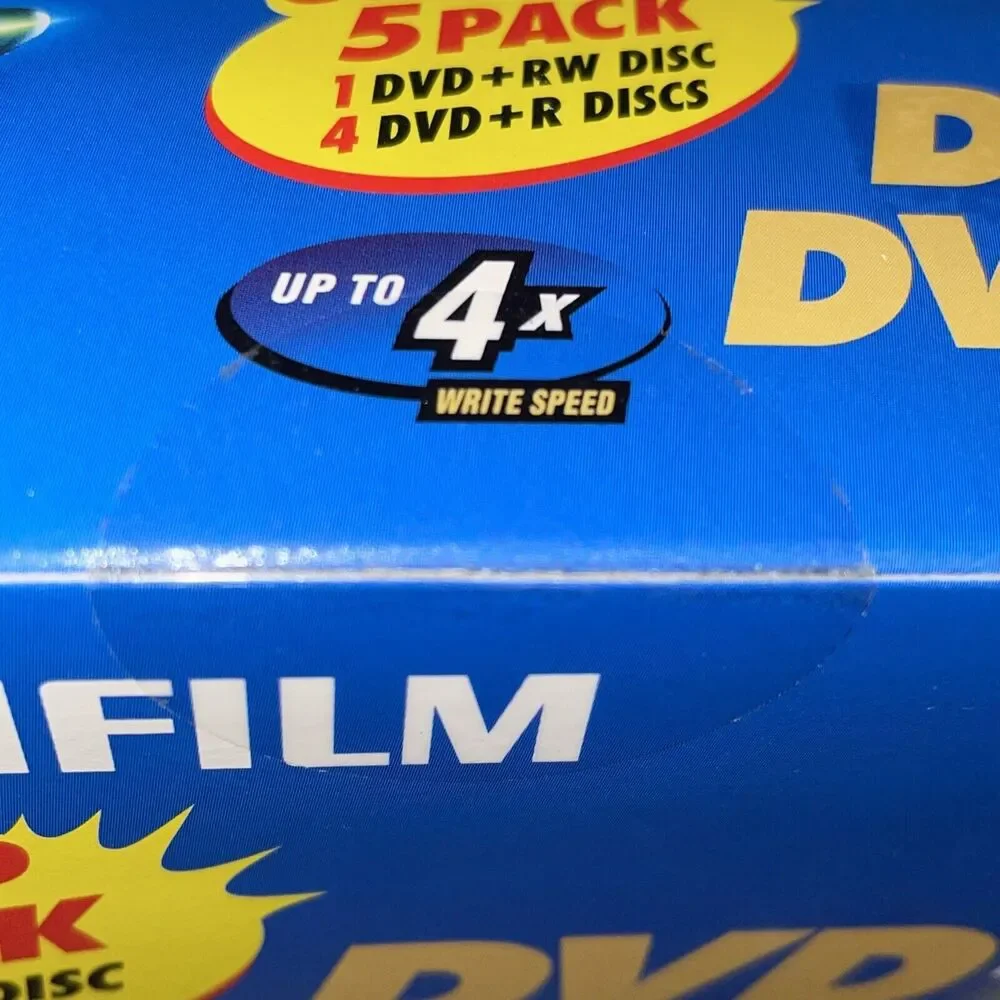 Fujifilm Combo 5 Pack DVD+RW and DVD+R Discs For Data & Video 4.7 GB Rewritable